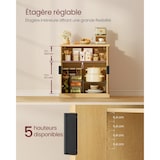 thumbnail of Helloshop26 - Buffet console meuble de rangement avec étagères réglables 40 x 76 x 80 cm portes cannelées style transitionnel pour 12_0006349