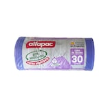 thumbnail of Alfapac - 30L 55x60cm Hersluitbare vuilniszakken 'Lavendel', 6 rollen x 15 eenheden (80% gerecycled)
