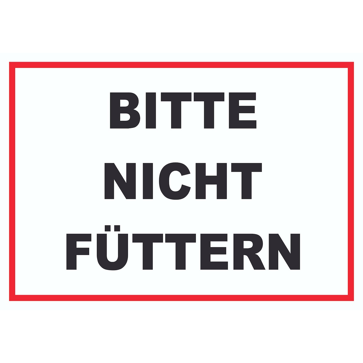 Bitte nicht füttern, Füttern verboten Schild A3 (297x420mm)