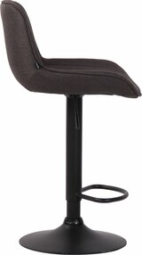thumbnail of CHEFGASTRO 2er Set Barhocker SAHARA Stoff Schwarz HxBxT 86x50x50cm Stoff Dunkelgrau Barstuhl