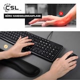 thumbnail of CSL Handgelenkauflage Tastatur Keyboard - Handballenauflage Handgelenkschoner - Maus und Tastatur - ergonomische Haltung - 43 cm - atmungsaktiv