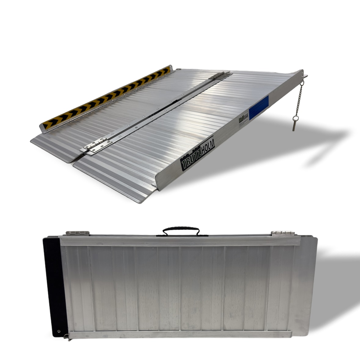 TRUTZHOLM Rollstuhlrampe klappbar 91 cm Traglast 272 kg Alu grau Auffahrrampe