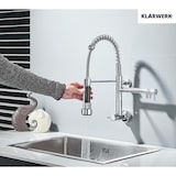 thumbnail of Björn |Gastronomy torneira de água fria de furo único de parede cromada| cozinha profissional em aço inoxidável para dois duches| lavatório duplo