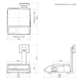 thumbnail of CAS CT100, balance poids-prix avec ticket avec colonne, conforme loi fiscale , portée 6/15kg, échelon 2/5g