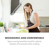 thumbnail of Klarstein Balzac Silent 60 Dunstabzugshaube 250W 3 Stufen 604 m³/h LED EEK A Silber