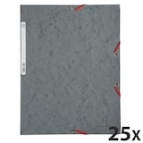 thumbnail of Exacompta  Cod. 55511E - Cartella 3 lembi con elastici in cartoncino lustré 400 g/mq - 24x32cm grigio - Confezione da  25 pz.