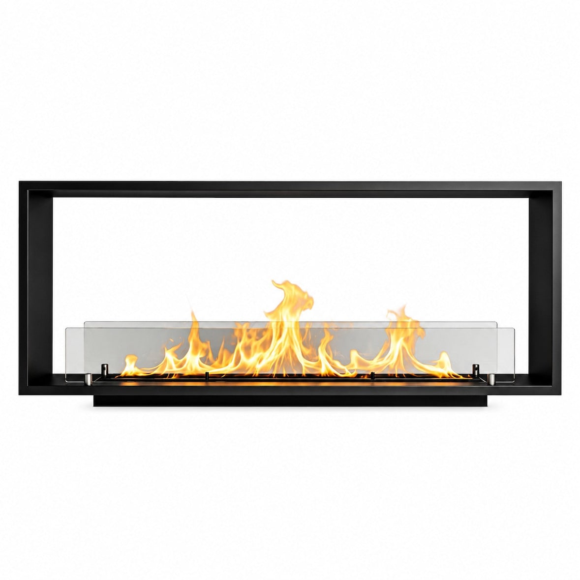 Lareira de bioetanol embutida de dupla face VENERE120 TOPLINE, 120x50 cm