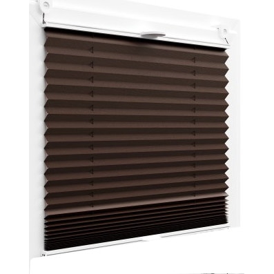 Plissee Faltrollo inkl. Klemmträger schoko braun 45x120 cm Jalousie