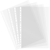 thumbnail of Caixa de 100 capas de polipropileno extra com indicador branco, lombada reforçada, tamanho Fólio, 16 furos Grafoplás