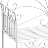 thumbnail of Banco de Jardín de 2 Plazas 113,5x50x96 cm Banco de Terraza de Metal con Respaldo Decorativo y Reposabrazos Vintage para Exterior Carga 200 kg
