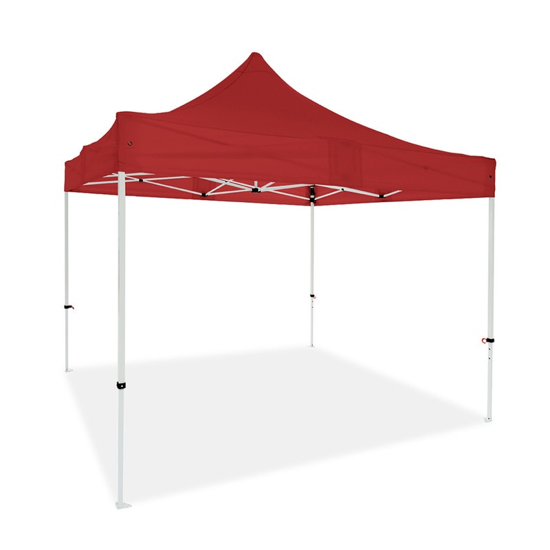 Carpa Cenador Plegable Profesional 3x3m Rojo | Estructura Acero Reforzado 32x32x1 mm | Resistente para Exterior y Eventos
