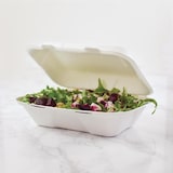 thumbnail of Vegware composteerbare bagasse voedseldozen met scharnierdeksel 22,8cm