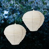 thumbnail of LED Solar Lampion Ballon Gartenlampion weiß D: 30cm Balkon Terrasse 2er Set