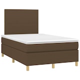 thumbnail of vidaXL Boxspringbett mit Matratze & LED Dunkelbraun 120x190 cm Stoff