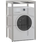 thumbnail of DELUKE® Stapelgestell für Wäschetrockner auf Waschmaschine MIXON Stahlgestell 300kg Waschmaschinengestell höhenverstellbar Waschmaschinenregal Weiß