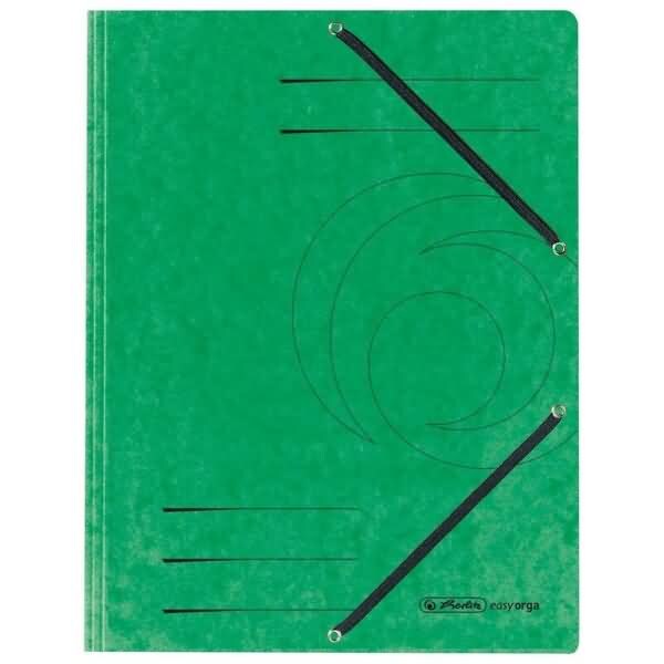 Einschlagmappe mit Gummizug Karton grün