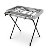 thumbnail of Yelloo - Griglia mod. INOXLINE 630 con piastra 60x45 cm liscia inox con coperchio, BBQ a Gas adatto per grigliare per 4-8 persone