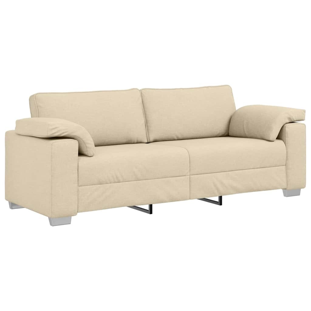 vidaXL Sofa Creme 219 x 80 x 82 cm Stoff