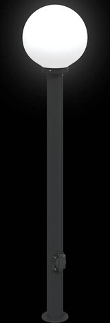 thumbnail of vidaXL Pollerleuchte mit Auslass 120 cm Schwarz IP44