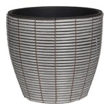 thumbnail of 3 Blumentöpfe 25-40cm Kunststoff runde Pflanzgefäße Blumenübertöpfe Aussenbereich & Innenbereich Blumentopf Pflanzentopf Garten Deko Grau