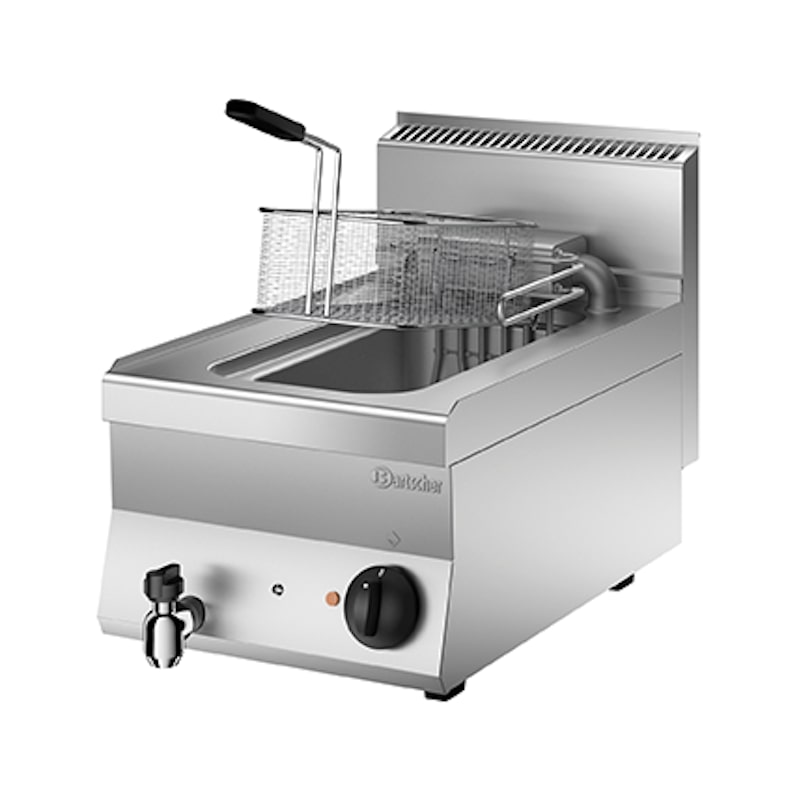 Roestvaststalen enkele elektrische friteuse 10 liter, tafelmodel, 9000 W, 400 V - TRI