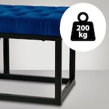 thumbnail of Sitzbank Polson Samt Schwarz blau/120 cm