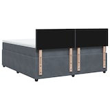 thumbnail of vidaXL Boxspringbett mit Matratze Dunkelgrau 180x200 cm Samt