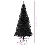 thumbnail of vidaXL Kunstkerstboom met standaard 180 cm PVC zwart