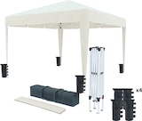 thumbnail of Gazebo Pieghevole Impermeabile 3 x 3 M Da Giardino Con 4 Sacche Pesi Sacca Trasporto Chiusura Fisarmonica Struttura Acciaio Copertura 160 gr/m² Beige