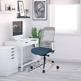 thumbnail of Cadeira de escritório profissional CHIARO T2 WHITE azul/cinzento hjh OFFICE