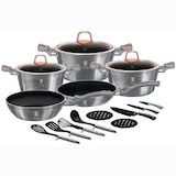 thumbnail of Berlinger Haus Trem de Cozinha Indução de 17 Peças em Alumínio Antiaderente 3 Panelas, 2 Frigideiras, 3 Tampas Cinza AT-7044