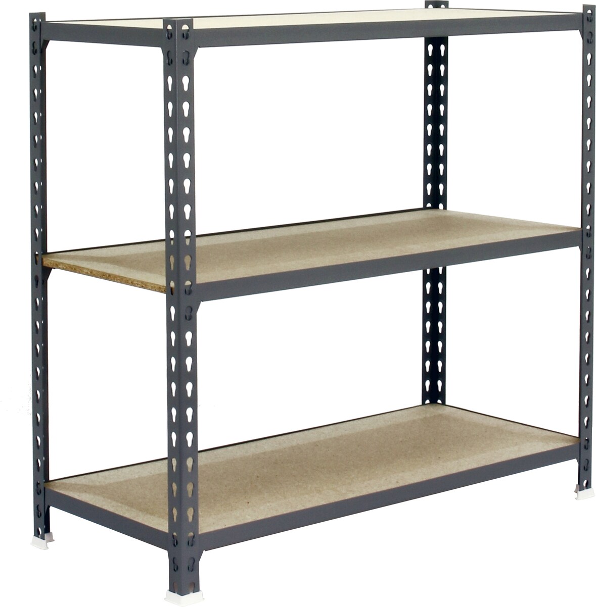 PROREGAL Schwerlastregal BABY MULI | HxBxT 90x90x40cm | 3 Fachböden | Fachlast 150kg | Grau | Lagerregal Kellerregal Werkstattregal Fachbodenregal