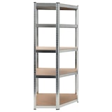 thumbnail of Helloshop26 - Étagère de rangement charge lourde robuste atelier garage outils argenté 75 x 75 x 180 cm acier et MDF 02_0000701