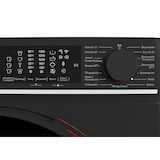 thumbnail of Sharp ES-MNFL814CMA-NL Voorlader wasmachine, 8 kg, 1400 toeren, 15 programma's, extra stoomfunctie, inverter motor, AquaStop, mat zwart