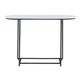 thumbnail of Helloshop26 - Mesa de consola 120 x 40 x 75 cm MDF com efeito de mármore branco 03_0010881