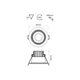 thumbnail of Spot LED redondo embutido ajustável regulável 8W IP44 4000k