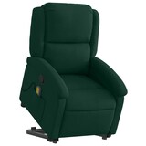 thumbnail of vidaXL Massagesessel mit Aufstehhilfe Dunkelgrün Samt