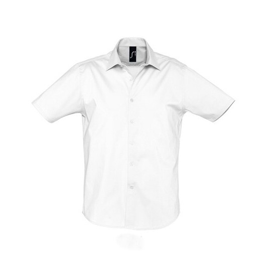 Men´s Stretch-Shirt Broadway Short Sleeve | SOLO INVEST FRANCE SAS | White | XXL