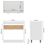 thumbnail of vidaXL Spülenunterschrank Weiß 80x46x81,5 cm Holzwerkstoff