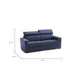 thumbnail of Dmora Schlafsofa Aida, Großes 2-Sitzer-Sofa, 100% Made in Italy, Wohnzimmersofa mit drehbarer Öffnung, Cm 180x95h85, Blau