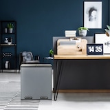 thumbnail of Abfallsammler / Mülltrennsystem Clean 13 - 60L (2x30L) Stahl grau hjh OFFICE
