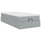thumbnail of vidaXL Ottoman-Bett mit Matratze Hellgrau 100x200 cm Stoff
