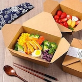 thumbnail of DeinPack 300x Take Away Box 1300ml I Bio Speisebox mit Faltdeckel Pappschachtel rechteckig