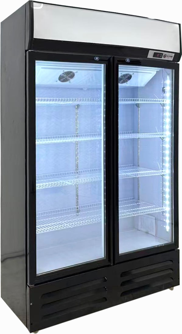 El Fumi - Kühlvitrine mit 2 Glastüren, 1000 Liter, 1200 × 570 × 1950 mm