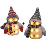 thumbnail of 2er Set Dekofigur Schneemann LED Weihnachtsdeko