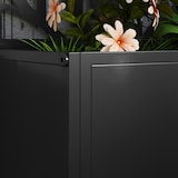 thumbnail of Outsunny jardinera exterior grande de metal jardinera con pantalla de privacidad jardinera de pared o independiente 61x23x113 cm negro
