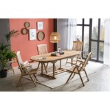 thumbnail of Möbilia Gartentisch oval 180 cm | ausziehbar auf 240 cm | mit Schirmaussparung | B 180 x T 100 x H 75 cm | natur | 11020017 | Serie GARTEN