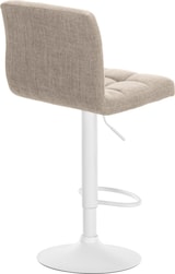 thumbnail of DELUKE® Barhocker MADRID - Creme, Stoff, Weiß | Barhocker mit Lehne Barstuhl Tresenhocker Tresenstuhl Kneipenhocker Kneipenstuhl