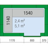 thumbnail of KBS Tiefkühlzelle 2340x1540x2380 mm Bodenunterbelüftungsplatten Stahlblech weiß