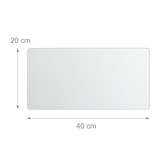 thumbnail of Relaxdays Magnettafel Glas, 20x40 cm, 3 Magneten, Marker, Stiftehalter, Büro & Küche, Sicherheitsglas Magnetboard, weiß